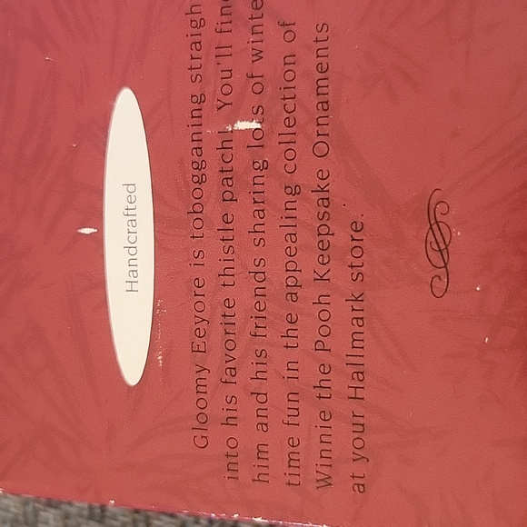 #1 Vintage Winnie-the-Pooh Hallmark Keepsake Ornament EEYORE 1993 - Picture 6 of 8